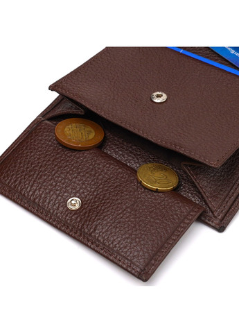 Чоловічий сучасний гаманець вертикального формату з натуральної шкіри 21756 Коричневий Canpellini (259873955)