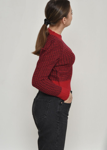 Красный демисезонный свитер женский красного цвета размер 42 джемпер Let's Shop