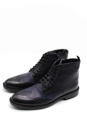 Темно-синие мужские ботинки на молнии