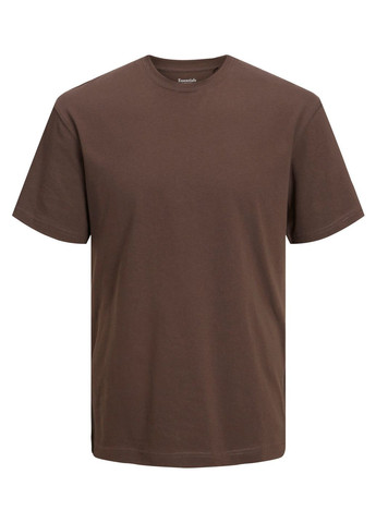 Темно-коричнева футболка basic,темно коричневий,jack&jones Jack & Jones