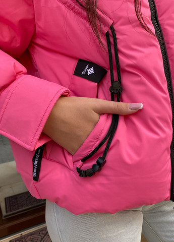 Рожева зимня жіноча зимова коротка куртка 940072 Towmy