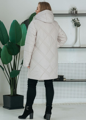 Бежевая демисезонная демисезонная женская куртка большого размера куртка-пальто SK