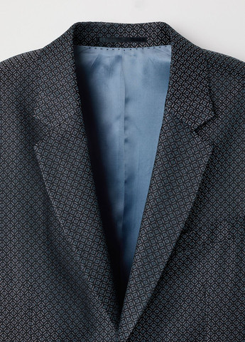 Піджак,чорний в синьо-бежеві візерунки, H&M (263692781)