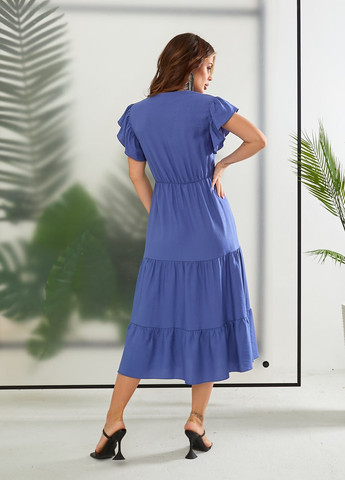 Синее женское платье миди цвет джинсовый р.42/44 435750 New Trend