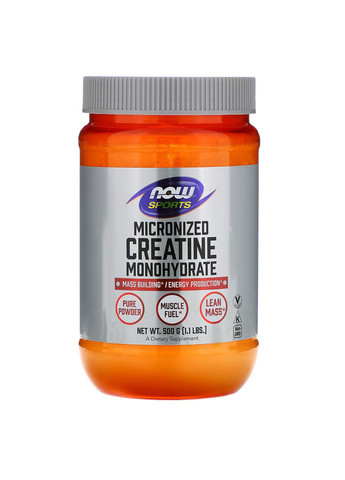 Мікронізований Моногідрат Креатину Creatine Monohydrate - 500 г Now Foods (277371509)