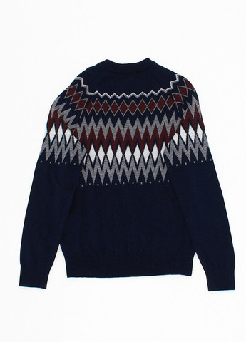 Темно-синий джемпер демисезон,темно-синий в узоры, Celio