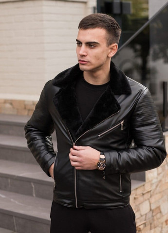 Черная зимняя куртка winter jacket v6 black черный Pobedov