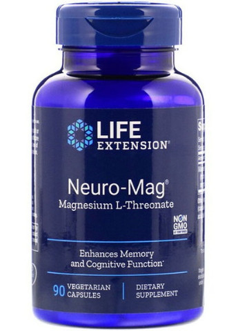 Neuro-Mag, Magnesium L-Threonate 90 Veg Caps LEX16039 Life Extension (256722651)