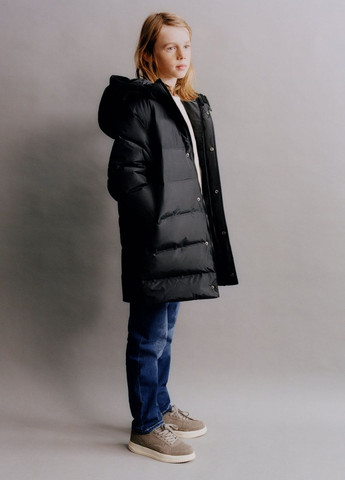Чорна зимня зимова куртка для хлопчика 3121753800 Zara