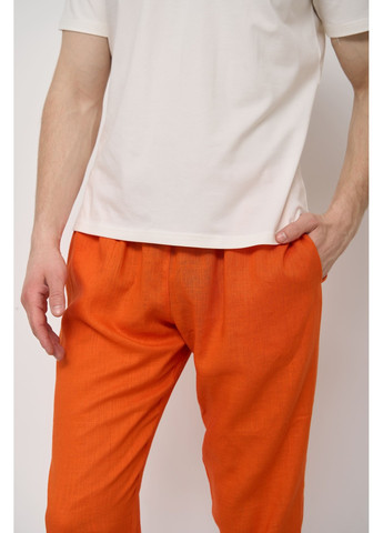 Оранжевые домашние демисезонные прямые брюки Handy Wear