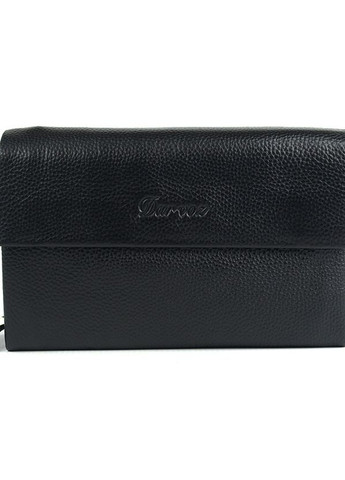 Мужская маленькая кожаная сумочка клатч кошелек с клапаном, черный деловой клатч из натуральной кожи No Brand (266914614)