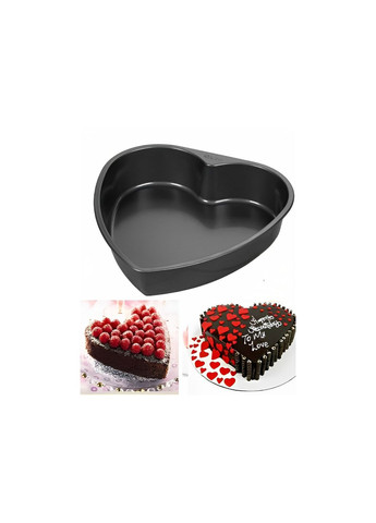 Форма тефлоновая черная в виде сердца для тортов и пирогов 23x22.5x3.5 см A-Plus (260659912)