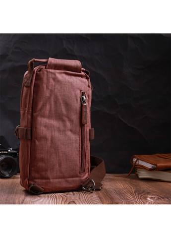 Плечевая сумка для мужчин из плотного текстиля 22186 Коричневый Vintage (267932201)