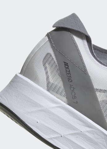 Белые всесезонные кроссовки для бега adizero adios 7 adidas