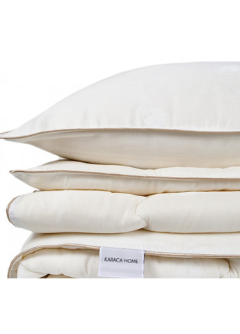Набір ковдру з подушкою - Cotton бавовняний 155*215 євро Karaca Home (258997281)