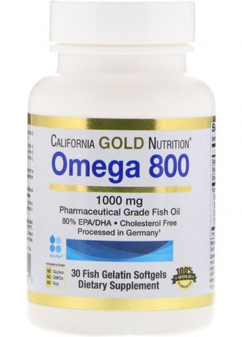 Omega 800 30 Fish Softgels California Gold Nutrition (258574452)