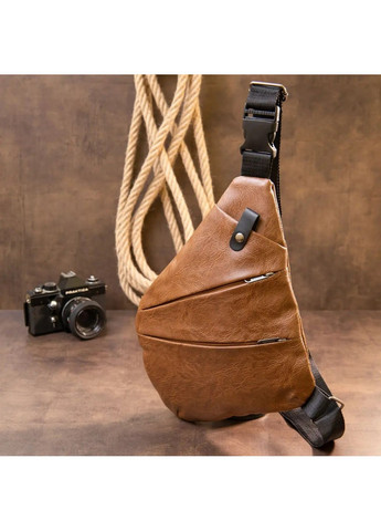 Чоловіча сумка слінг зі шкірозамінника 20567 Vintage (263279456)