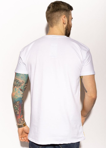 Прозора футболка чоловіча (біло-жовтий) Time of Style