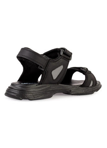 Черные повседневные сандалии подростковые для мальчиков бренда 7300064_(1) Grunwald на липучке