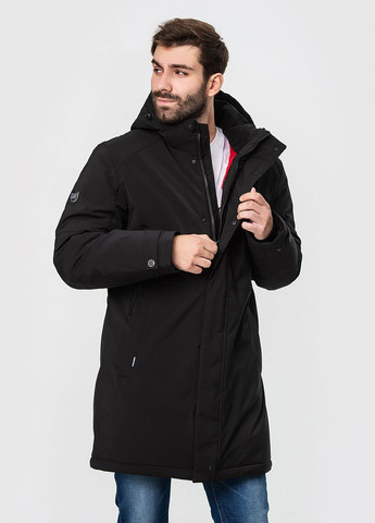 Черная зимняя зимова куртка з капюшоном модель Nortfolk 507341
