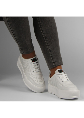 Білі осінні жіночі кросівки 198095 Renzoni