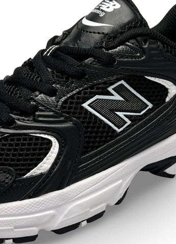 Черные демисезонные кроссовки женские, вьетнам New Balance 530 Black Base White Premium