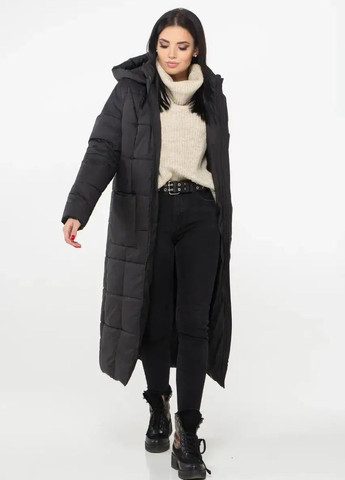 Черная зимняя зимняя женская куртка SK