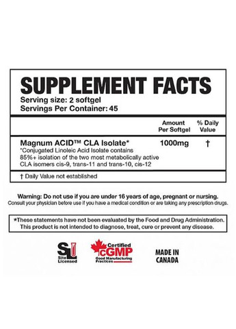Acid Isolate (CLA 90 Caps Magnum Nutraceuticals (260786060)