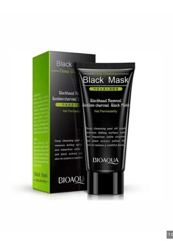 Чорна маска-плівка з бамбуковим вугіллям від чорних цяток Black Mask Blackhead Removal, 60 г Bioaqua (258566054)