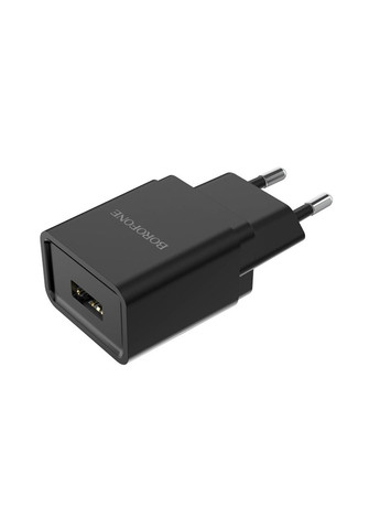 Зарядний пристрій BA19A 1 USB 1A колір чорний ЦБ-00204684 Borofone (259443113)