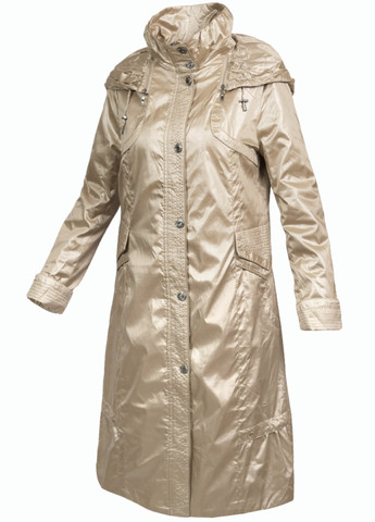 Бежевая демисезонная куртка длинная плащ-пальто демисезонное утепленное mirage Romantic