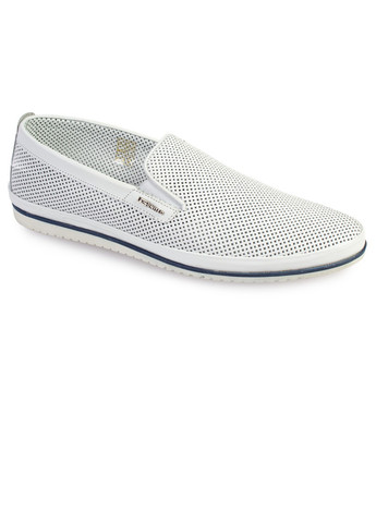 Белые повседневные туфли мужские бренда 9200119_(1) ModaMilano без шнурков