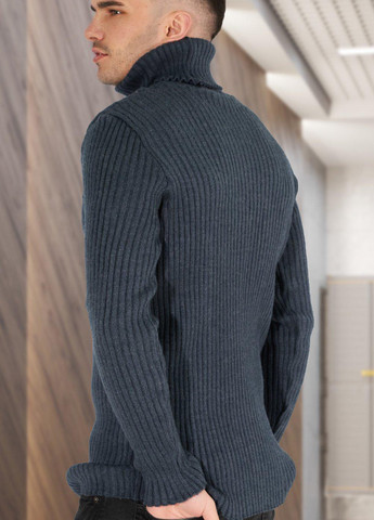 Серый светри модний та теплий чоловічий гольф (110471) Lemanta
