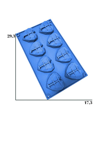 Форма силіконова на планшеті для випікання "Серце" 29.3 x 17.3 см Profsil (259634780)