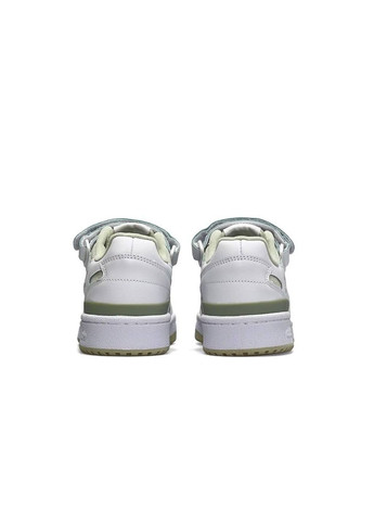Белые демисезонные кроссовки женские, вьетнам adidas Originals Forum 84 Low New White Olive