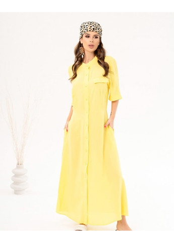 Жовтий повсякденний сукня 14072 жовтий ISSA PLUS