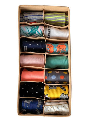 Органайзер для білизни й шкарпеток, малий, на 14 комірок (бежевий кольору) Organize (259500983)