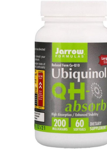 Ubiquinol QH-Absorb 200 mg 60 Softgels Jarrow Formulas (256723921)