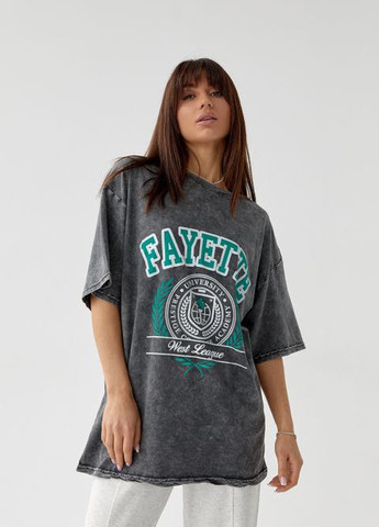 Сіра футболка-туніка варенка fayette No Brand