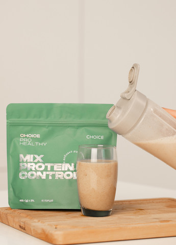 Низькокалорійний протеїновий коктейль для корекції ваги Mix Protein Control Pro Healthy 405 г CHOICE (266623050)