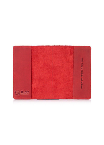 Шкіряна червона обкладинка на паспорт HiArt PC-01 7 wonders of the world Червоний Hi Art (268371196)