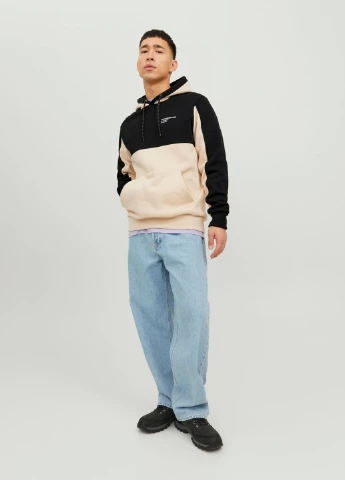 Худі фліс,світло-бежевий-чорний,JACK&JONES Jack & Jones (274232608)