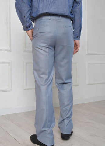 Голубые классические демисезонные прямые брюки Let's Shop