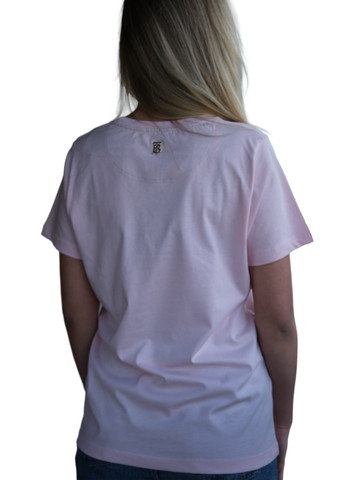 Розовая летняя футболка женская Burberry