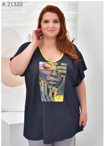 Жіноча футболка великого розміру SK - (259164634)