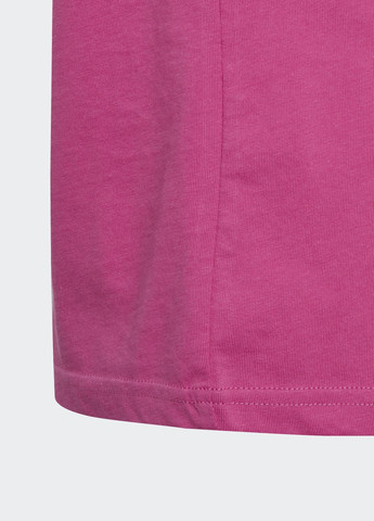 Розовая демисезонная футболка boyfriend essentials 3-stripes loose fit adidas