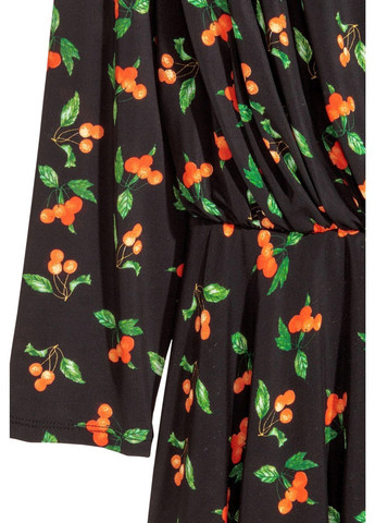 Черное сукня демісезон,чорний в кольорові візерунки, H&M