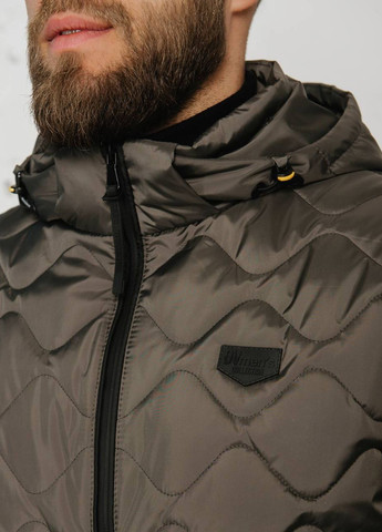 Оливковая (хаки) демисезонная мужская куртка весенняя большого размера SK