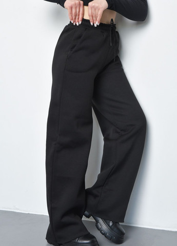 Спортивные штаны женские на флисе черного цвета Let's Shop (270364818)