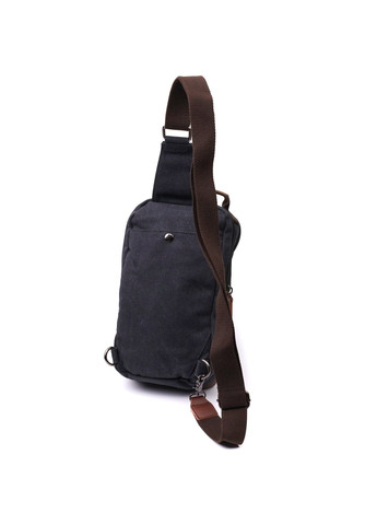 Оригінальна чоловіча сумка через плече із щільного текстилю 22192 Чорний Vintage (267932168)